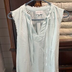 Bella Dahl Aqua Sleeveless Blouse